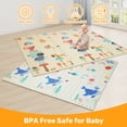 thumbnail image 6 of JoyStone Baby Play Mat, 78" X 70" Extra Large Reversible Foam Play Mat, Non-Toxic Foldable Animal Print Waterproof Crawl Mat for Toddlers and Babies, 6 of 10
