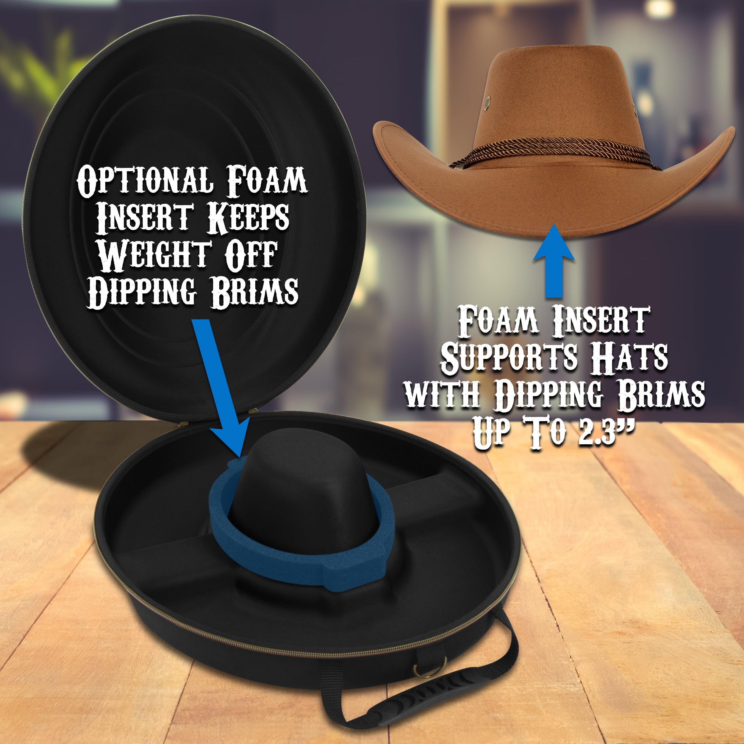 Sanchamy Hat Boxes for Women/Men Storage Large Round Felt Hat Box for  Travel Foldable Cowboy Hat Box…See more Sanchamy Hat Boxes for Women/Men  Storage