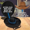 thumbnail image 2 of CASEMATIX Cowboy Hat Box and Portable Cowboy Hat Storage for Brims Up To 4.75" - Hard Shell Cowboy Hat Case with Adjustable Carry Strap, Luggage Strap, ID Slot and Foam Insert for Dipping Brim Hats, 2 of 6