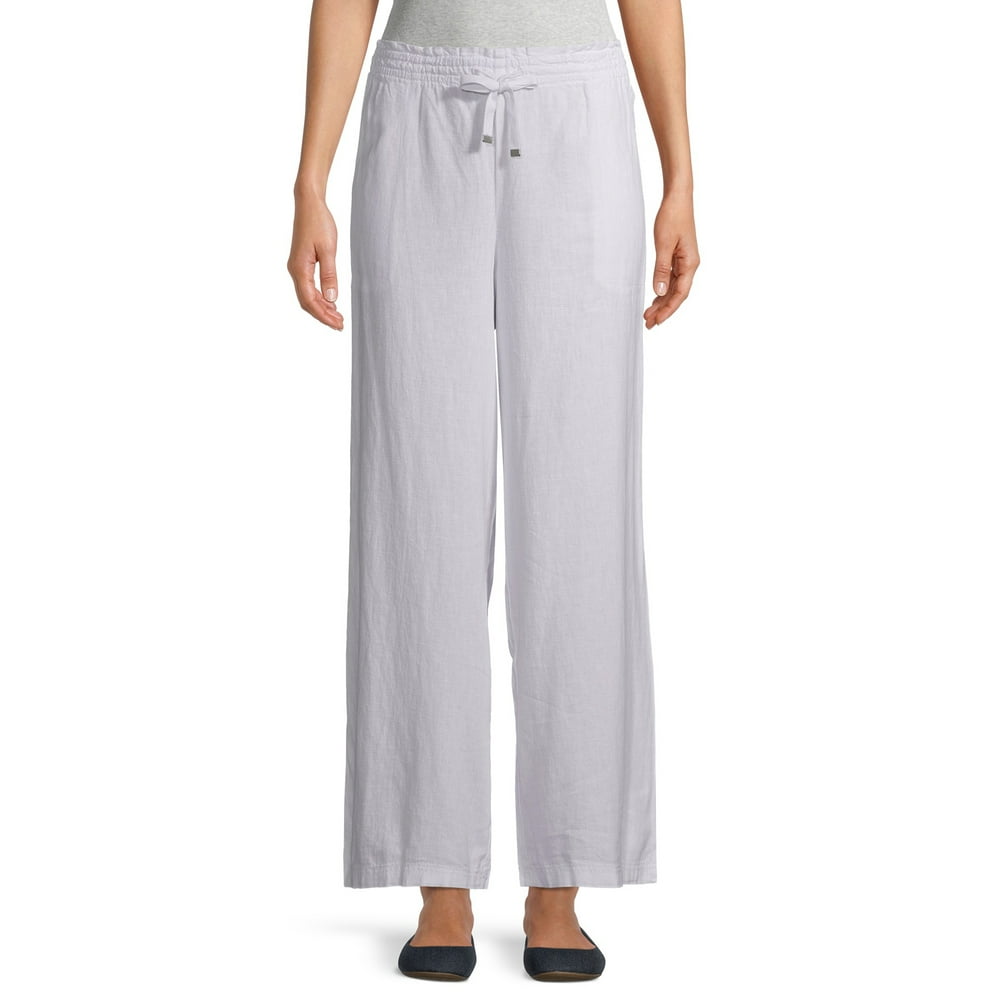 Time and tru time and tru linen pant walmart walmart