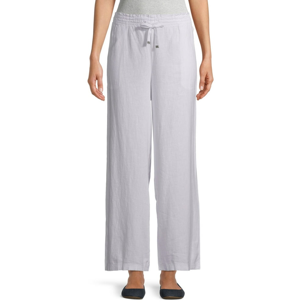 Time and Tru - Time and Tru Linen Pant - Walmart.com - Walmart.com