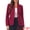 Wine Red, variant on DARING DIVA Women's Office Single Breast Long Sleeve Collarless Blazer XS Black