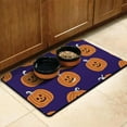 thumbnail image 3 of Halloween Pumpkin Dog Mat for Food and Water Absobing Durable 17x30 Inch Dog Bowl Mat Evil Pumpkin Ghost Cat Feeding Mat EcoFriendly Durable Pet Placemat, 3 of 7