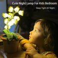 thumbnail image 4 of Lily of The Valley Lamp, Crochet Artificial Flowers with Night Lights, Cordless Table Lamp - Women Gift Ideas for Christmas Valentine Mother's Day, Desk Home Decorations (White USB line), 4 of 13