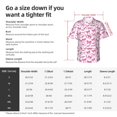 thumbnail image 5 of Honeii Pink bows Print Men’s Hawaiian Shirt,Classic Button-Down Short Sleeve Shirt, for Beach, Vacation, and Outdoor Activities,Small, 5 of 7
