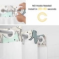thumbnail image 5 of Cartoon Cat No Hook Shower Curtain Waterproof, Bathroom Curtains with Snap in Liners and See Through Top Window, Funny Cute Colorful Animal Pet Hotel Style Bathtub Curtains Shower 72"Wx84"L, 5 of 8