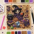 thumbnail image 6 of Halloween Fall Indoor Decor 9.84 Inch Special Shaped Diamond Art Painting Kit with Cute Witch Cauldron and Pearl Beads for Home Living Room Wall Entryway Decor, 6 of 7
