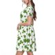 thumbnail image 2 of Balery St. Patrick's day Vestidos sueltos de manga corta para mujer, vestidos de verano 2025, vestidos casuales de corte A con vuelo., 2 of 6