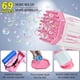 thumbnail image 3 of 69 Holes Bubble Machine Outdoor, Bath Bubble Machine Summer Toy Gift For Kids, Electric Led Lights Bubble Guns For Kids (PINK), 3 of 5
