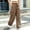 Brown, variant on Women Solid High Waist Wide Leg Cargo Pants, Drawstring Elastic Waist Casual Sports Workwear Trousers with Multi Pockets Dark Gray XS