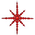 thumbnail image 1 of 43" Red Commercial Sized Shatterproof Radical Snowflake Christmas Ornament, 1 of 1