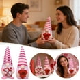 thumbnail image 7 of VWRXBZ Valentine's Day Gnome Figurine with Arrows and Heart, Pink Hat Faceless Dwarf for Romantic Decor, Gift for Girlfriend, 6 Inch Shelf Decoration, 7 of 7
