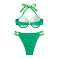 thumbnail image 4 of WREESH Womens Bikini Sets Split Bikini Two-Piece Print Beach Swimsuit Beachwear Bathing Suits Beach Bathing Suit Green, 4 of 6