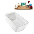 thumbnail image 2 of 63" Streamline N2020PBR Soaking Freestanding Tub and Tray With Internal Drain in Polished Brass, 2 of 8