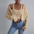 thumbnail image 1 of Puntoco Chaqueta de punto casual para mujer y top de invierno con tirantes de punto Puntoco Puntoco-2323, 1 of 8