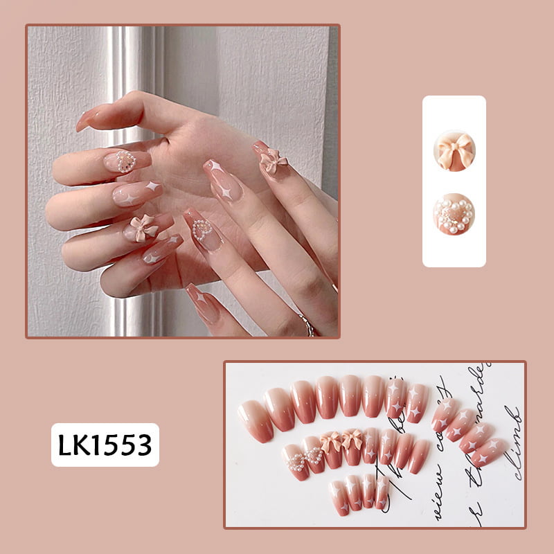 False Nails Red Nail Patch Glue Type Removable Long Paragraph Fashion  Manicure Save Time DW From Baibuju7, $44.06