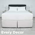 thumbnail image 4 of Martex King Bed Skirt | Inverted Pleat Microfiber | 15" Drop Easy Care | White, 4 of 8