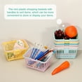 thumbnail image 4 of 8PCS Small Plastic Basket,Mini Storage Basket Grocery Tiny Shopping Baskets with Handle Organizer Filtered Water for Organizing Toys Fruits Veggies Snacks, Blue Cyan, 4 of 7