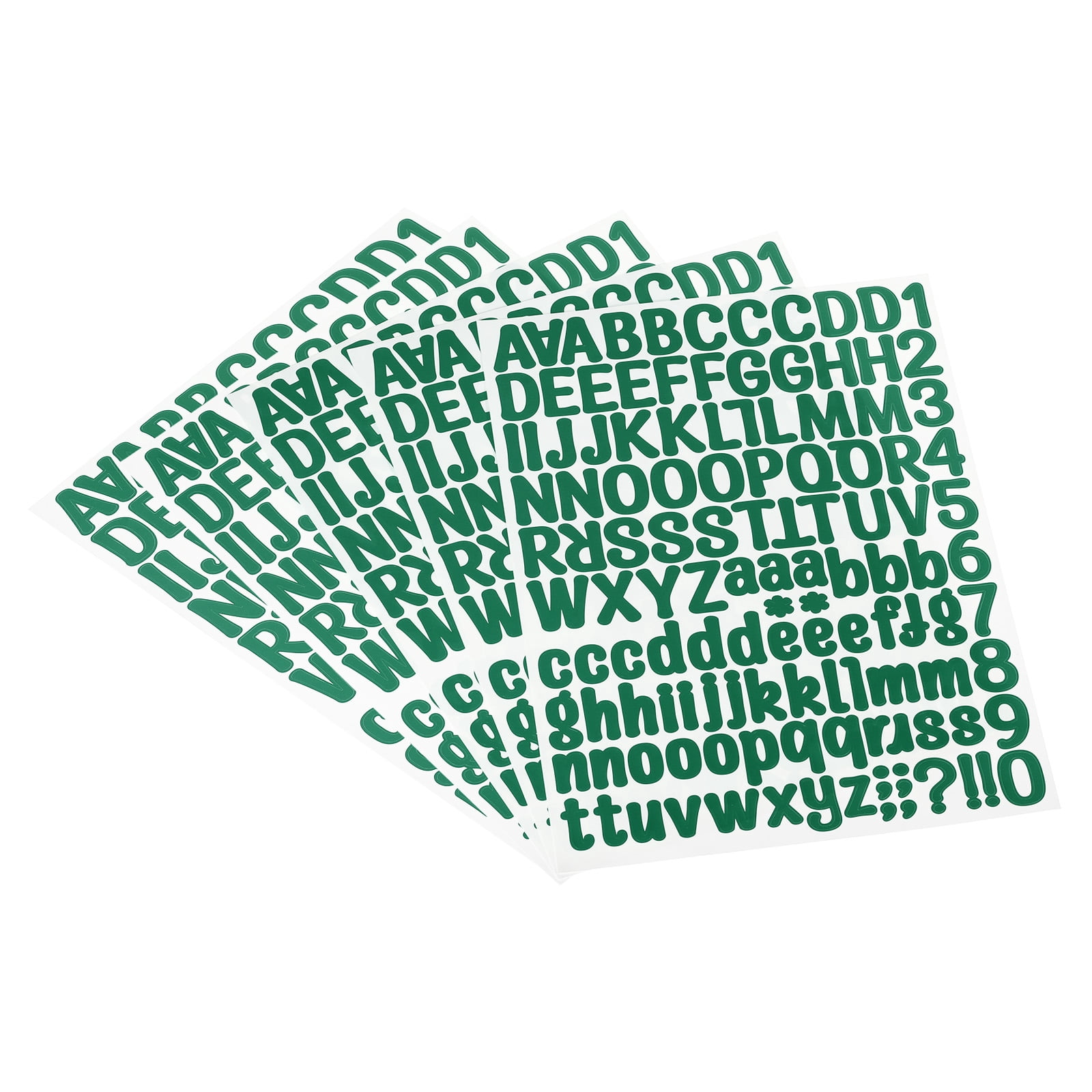 Standard Number Code Sticker Green Uxcell Vinyl Self Adhesive Letter Number Sticker Decal Kit, Green 126 ...