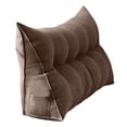 thumbnail image 1 of NAOJIE Triangular Wedge Pillow Queen,Backrest Positioning Support Cushion for Sitting in Bed,Back Rest Removable Reading Pillow Headboard Pillow Full Size(Coffee,M), 1 of 3