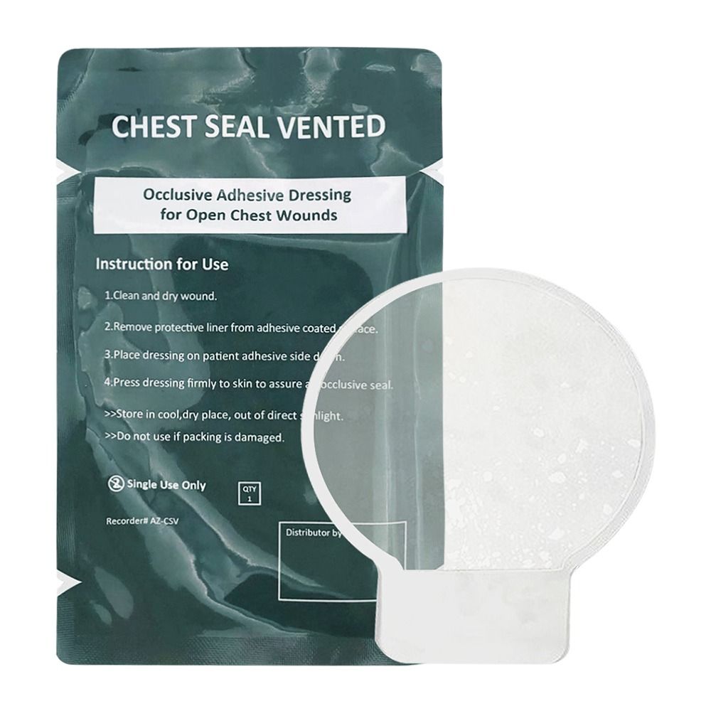 No Hole Perforated Health Toiletry Kits Beauty Emergency Chest Seal vented Chest Paste NON