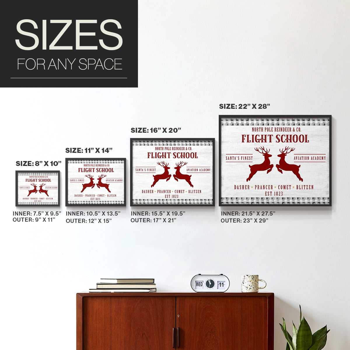 Flight School by Natalie Carpentieri - Restickable Framed Giclée Print