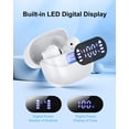 thumbnail image 4 of TUMJUN Auriculares inalámbricos, 42H de reproducción Bluetooth 5.3, auriculares estéreo de alta fidelidad con cancelación de ruido, auriculares intrauditivos estéreo impermeables IPX7 con pantalla LED, 4 of 5