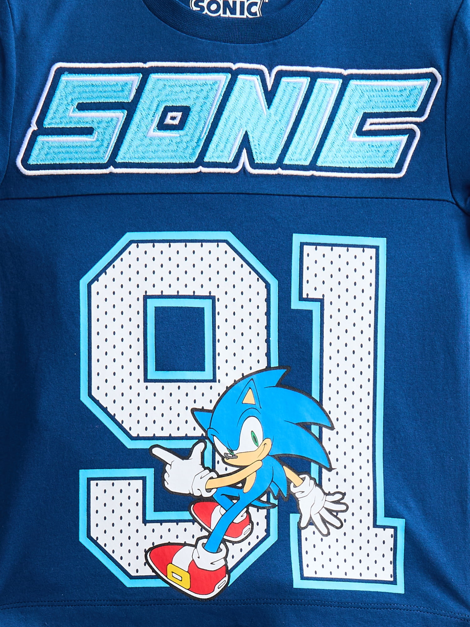 Sonic the Hedgehog Boys Short Sleeve Tee and Matching Basketball Shorts Set, 2-Piece, Sizes 4-12