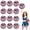 Black+Pink, variant on Pom Poms Cheer 14 Pieces, Cheerleading Pompoms Handheld Squad Set for Sports Team, Party, Festival, Adults Kids, Easy Fluff Design