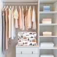 thumbnail image 4 of Yayeee Collapsible Storage Bin with Lid Fabric Closet Decorative Basket with Handles, Orange Cartoon Houses, 4 of 7