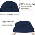 thumbnail image 2 of 2Pcs Cotton Skull Caps for Men Women Breathable Night Cap Sleep Hats Soft Lightweight Running Beanie Helmet Liner, 2 of 6