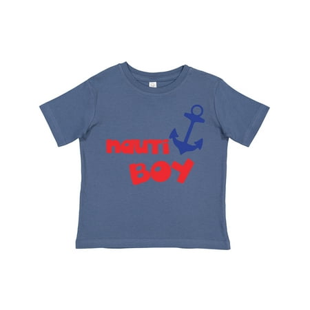 

Inktastic Nauti Boy Boat Anchor Sailor Sailing Nautical Gift Toddler Boy Girl T-Shirt