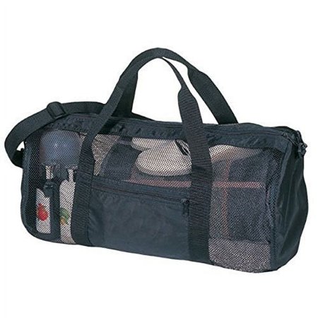 Outdoor Hiking Beach Gym Mesh Bag, Black