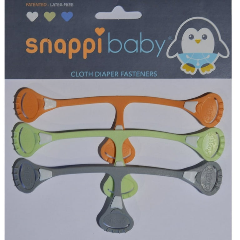 3 Pk Snappi Baby Fasteners Flat/Prefold Cloth Diapers Replace