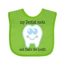 Inktastic Dentist Rocks Tooth Boys or Girls Baby Bib