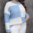 thumbnail image 6 of 50% off Clear! HAPIMO Sales Casual Cable Knit Sweater for Women Fall Crewneck Long Sleeve Pullover Knitwear Button Decor Lightweight Jumper Top Teen Girls Clothes, 6 of 8