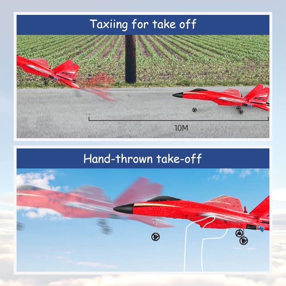 2026 New Gravity Gliders Airplane with Lights, Upgrade RC Plane Remote Control Glider Airplanes 2.4 GHZ 2 Channels, Anti-Collision Silicone Nose RC Plane (Blue)