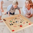 thumbnail image 1 of Mesa de Carrom de Tamaño Completo, Juego de Mesa de Carrom Clásico Strike y Juego de Mesa de Bolsillo con Palos de Billar, Monedas, Reina y Striker para Adultos, Niños, Niños y Niñas por Hey! Play!, 1 of 5