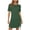 Green, variant on Admvng Womens Side Drawstring Ruched Dress Round Neck Short Sleeve Adjustable Bodycon Summer Party Dress