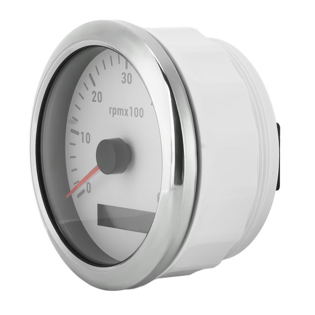 Tachometer, Universal RPM Display Colourful Backlight Adjustable IP67 Waterproof Alkali Resistant For Boats For RVs For Engineering Machinery White,Black