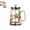 Orange, variant on Floral French Press Coffee Maker, Double-Wall Borosilicate Glass Brewer with Dried Flowers & Steel Filter 650ML