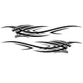thumbnail image 3 of 2pcs 94.4IN Flame Graphics Car Body Side Stickers Flame Racing Sports Stripe Decal, 3 of 9
