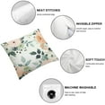thumbnail image 4 of COMIO Blush Pink Floral Bouquets Throw Pillow Covers Rose Flowers Exotic Summer Peach Coral Square Pillow Cases Set of 2 for Decorative Cushion Bed Couch Sofa White, 4 of 6
