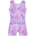 thumbnail image 2 of XXKQ Gymnastics Leotards for Girls Sparkly One-Piece Pro Kids Unitard Biketards with Shorts, 2 of 7