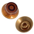 thumbnail image 3 of 4Pcs Top Hat Speed Control Hand Volume Tone Control Knob for Electric Guitar Dark Brown, 3 of 9