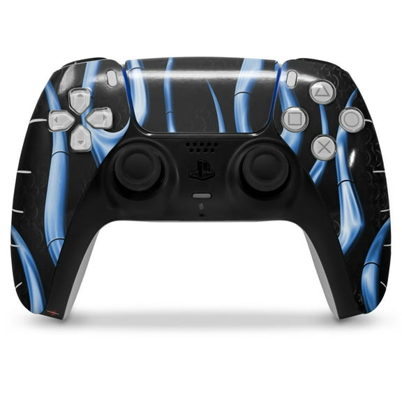 WraptorSkinz Skin Wrap compatible with the Sony PS5 DualSense Controller Metal Flames Blue (CONTROLLER NOT INCLUDED)