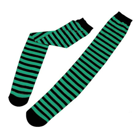 St. Patrick's Day Green Adult Knee Long Sock Legging Stripe Sexy Stocking
