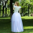thumbnail image 6 of Yokua Tulle Tutu Long Skirt Wedding Party Overskirt Cocktail Prom Mesh Maxi Skirt, 6 of 15