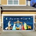 thumbnail image 4 of Christmas Banner Garage Door Decorations Christmas Backdrop Decoration Winter Large Door Cover Decoration Indoor Outdoor for Christmas Holiday Party Supplies, 6 x 13 ft (Nativity), 4 of 6
