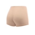thumbnail image 4 of FashionMille Women's Casual Ribbed Solid Slim Biker Yoga Workout Short Leggings, 4 of 5